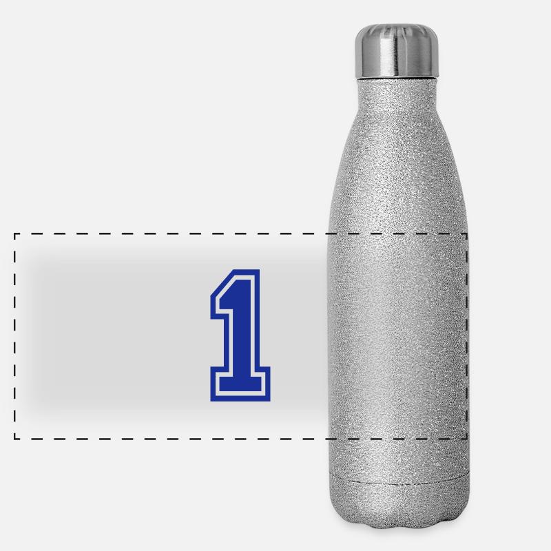 1 - Panoramic Glitter Thermal Bottle 500 ml - silver glitter