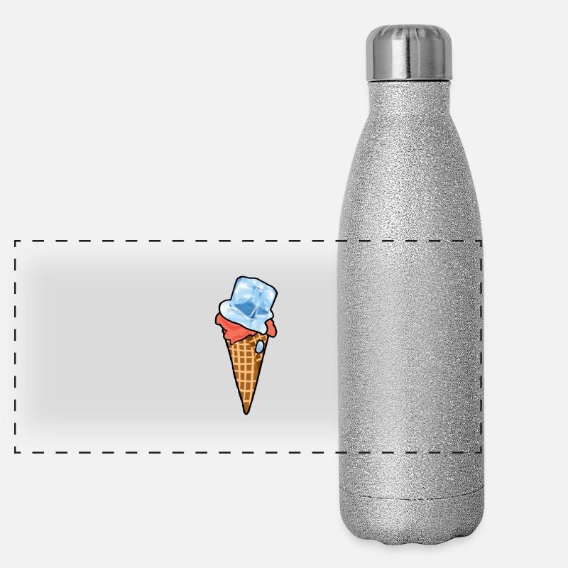 cône de glace Gourde isotherme panoramique pailletée 500 ml