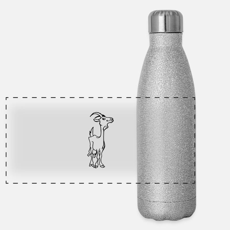 Goat kid Panoramic Glitter Thermal Bottle 500 ml