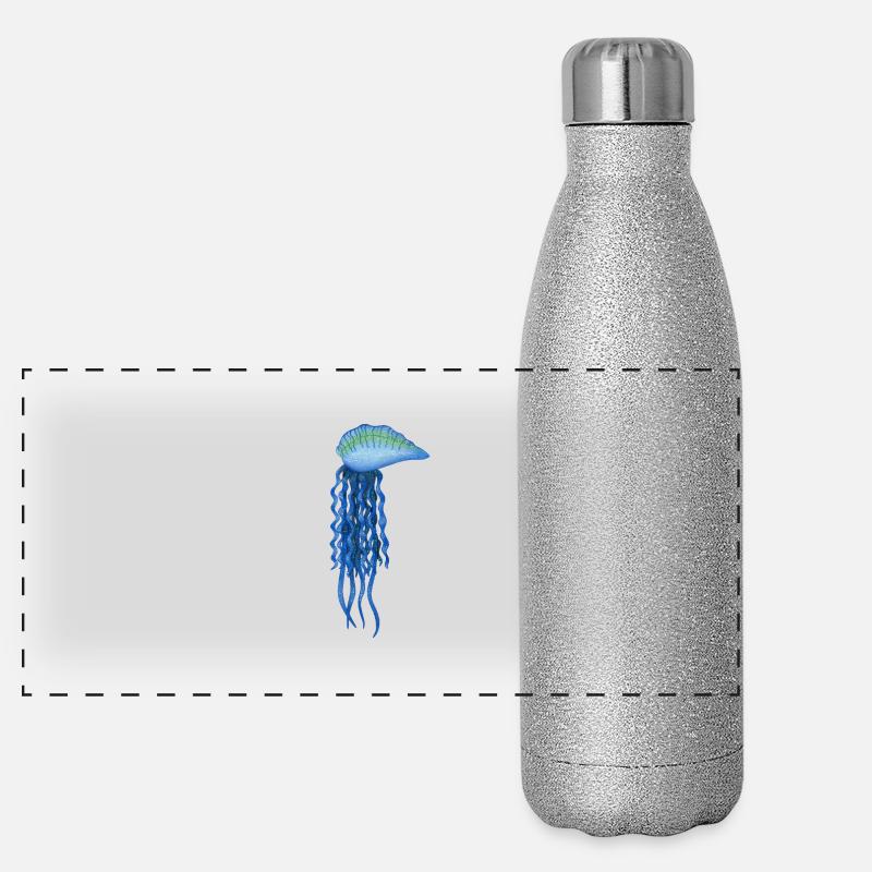 Bluebottle Jellyfish Afrique du Sud Gourde isotherme panoramique pailletée 500 ml
