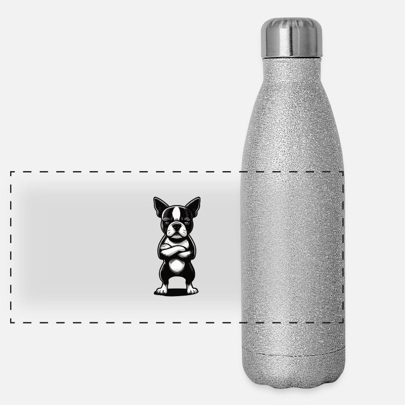 Boston Terrier Propriétaire du Boston Terrier Bosti Gourde isotherme panoramique pailletée 500 ml