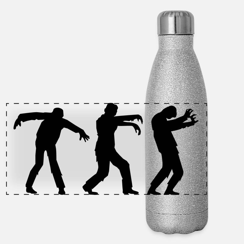 zombies Panorama Glitzer Isolierflasche 500 ml