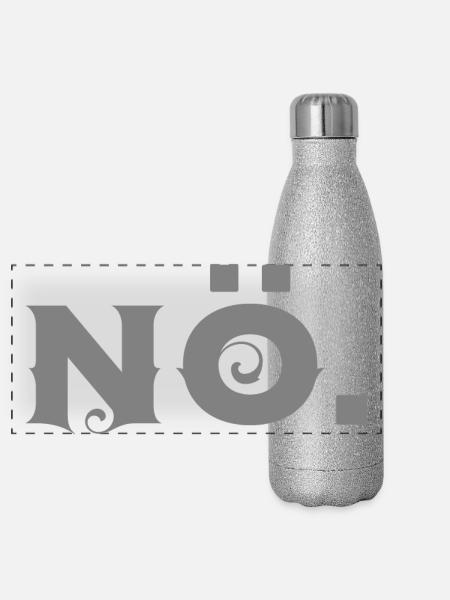 Nö - Panorama Glitzer Isolierflasche 500 ml - Silber Glitzer