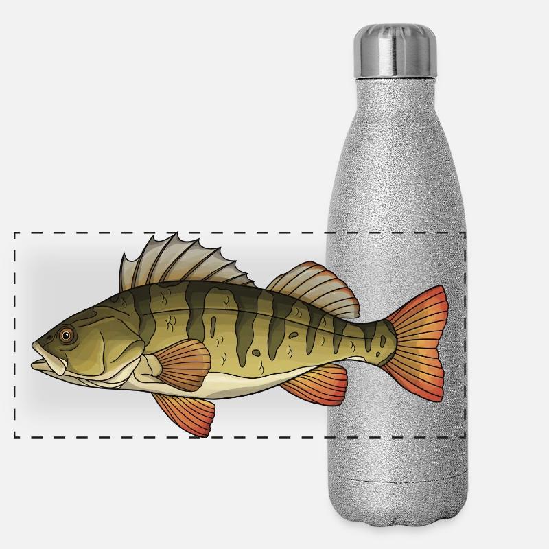 Conception de la pêche au poisson prédateur perchaud Gourde isotherme panoramique pailletée 500 ml