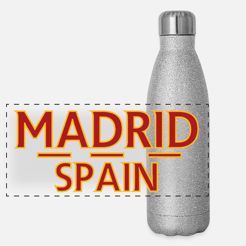 Madrid – Spanien Panorama Glitzer Isolierflasche 500 ml