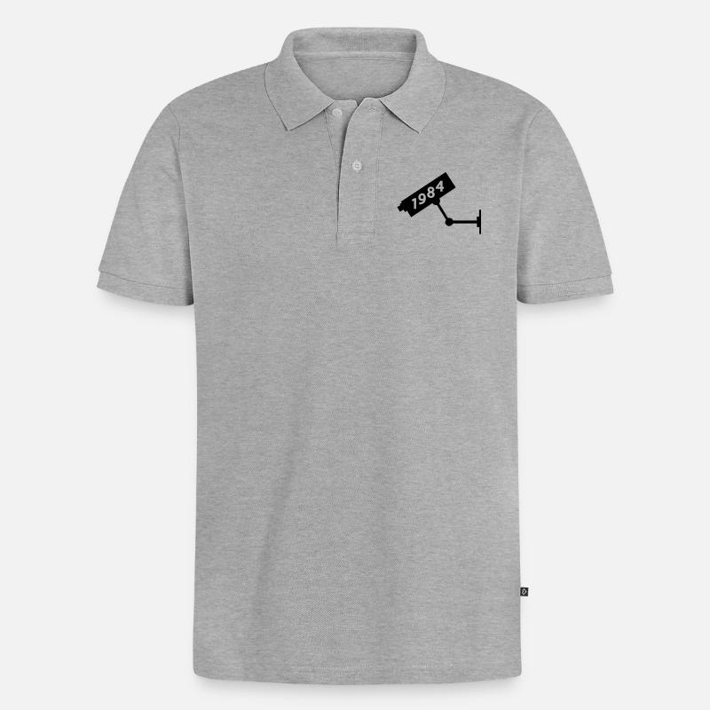 1984 - Polo bio Premium Homme - gris chiné