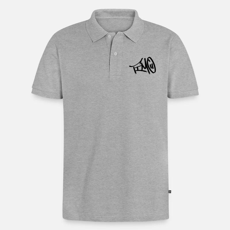 timo - Männer Premium Bio Polo Shirt - Grau meliert