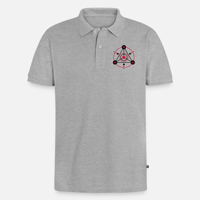 circles - Polo bio Premium Homme - gris chiné