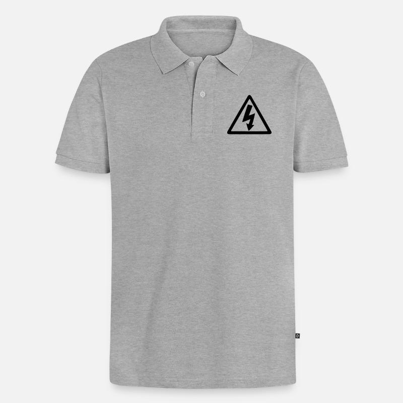 Blitz - Männer Premium Bio Polo Shirt - Grau meliert