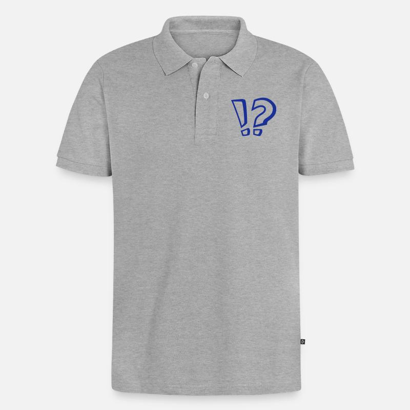 Point d'interrogation - Polo bio Premium Homme - gris chiné