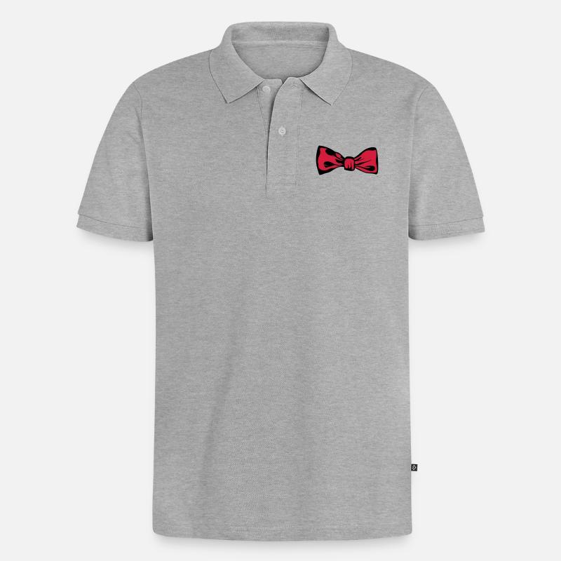 noeud papillon 2711 - Polo bio Premium Homme - gris chiné