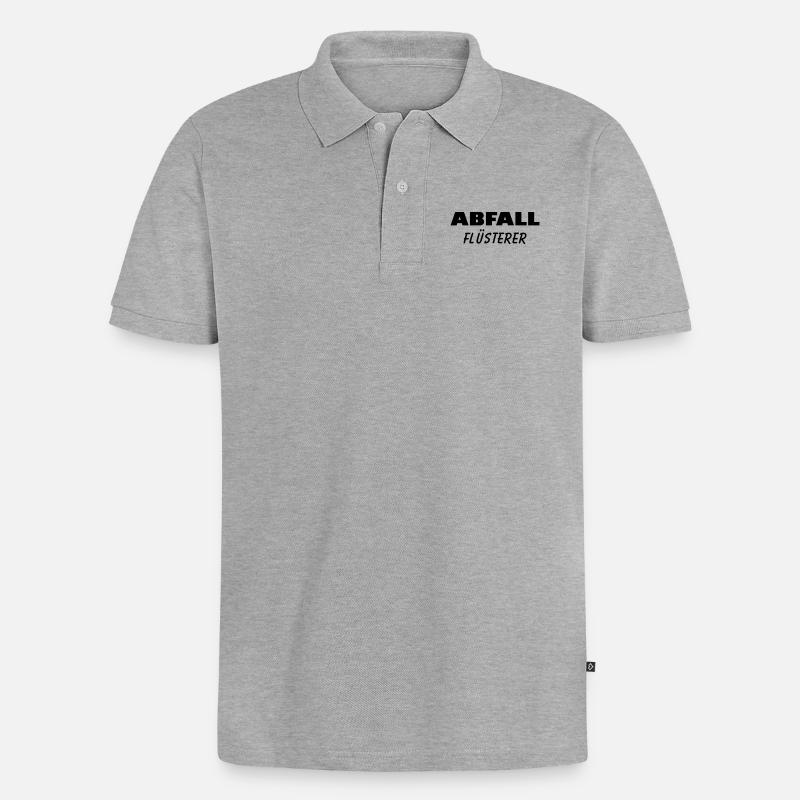 Abfall Flüsterer - Männer Premium Bio Polo Shirt - Grau meliert