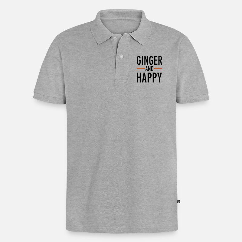 Ginger - Polo bio Premium Homme - gris chiné