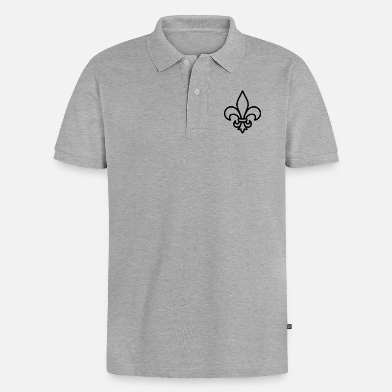 Lis - Polo bio Premium Homme - gris chiné