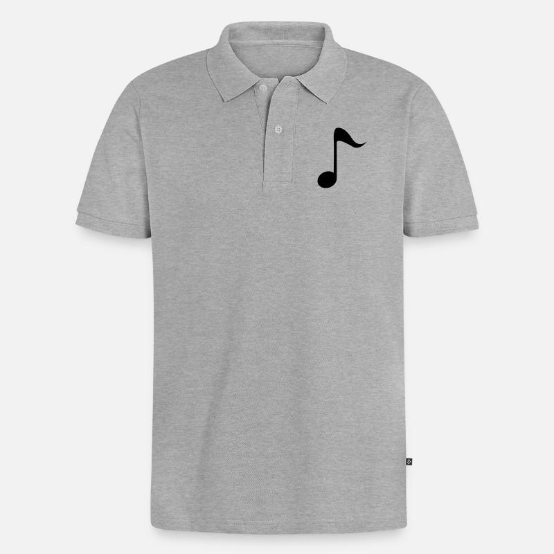 Note - Männer Premium Bio Polo Shirt - Grau meliert