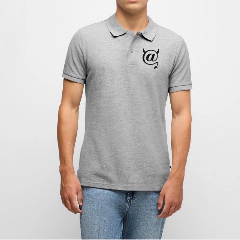 Devil @ Devil Nerd Programmeur de symboles IT Polo bio Premium Homme