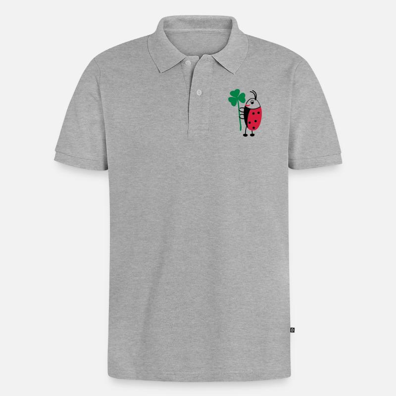 Coccinelle - Polo bio Premium Homme - gris chiné