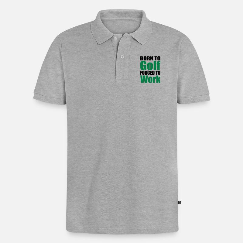 Golf - Männer Premium Bio Polo Shirt - Grau meliert
