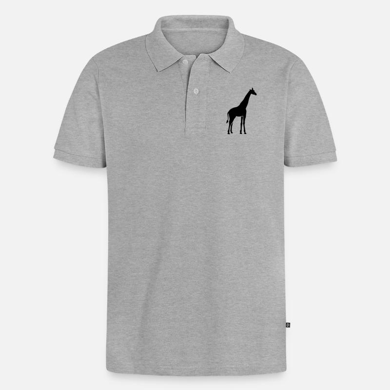 Girafe - Polo bio Premium Homme - gris chiné