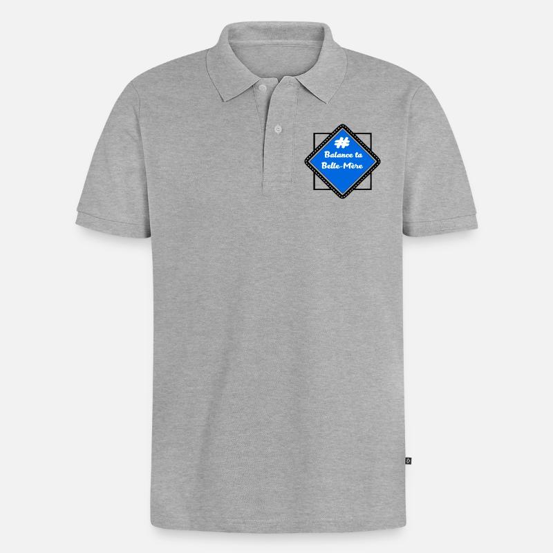 # Schmeiß deine Schwiegermutter - Männer Premium Bio Polo Shirt - Grau meliert