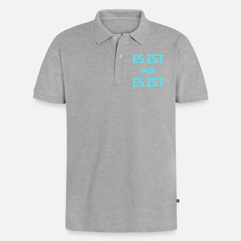 C’est ce que c’est - Polo bio Premium Homme - gris chiné