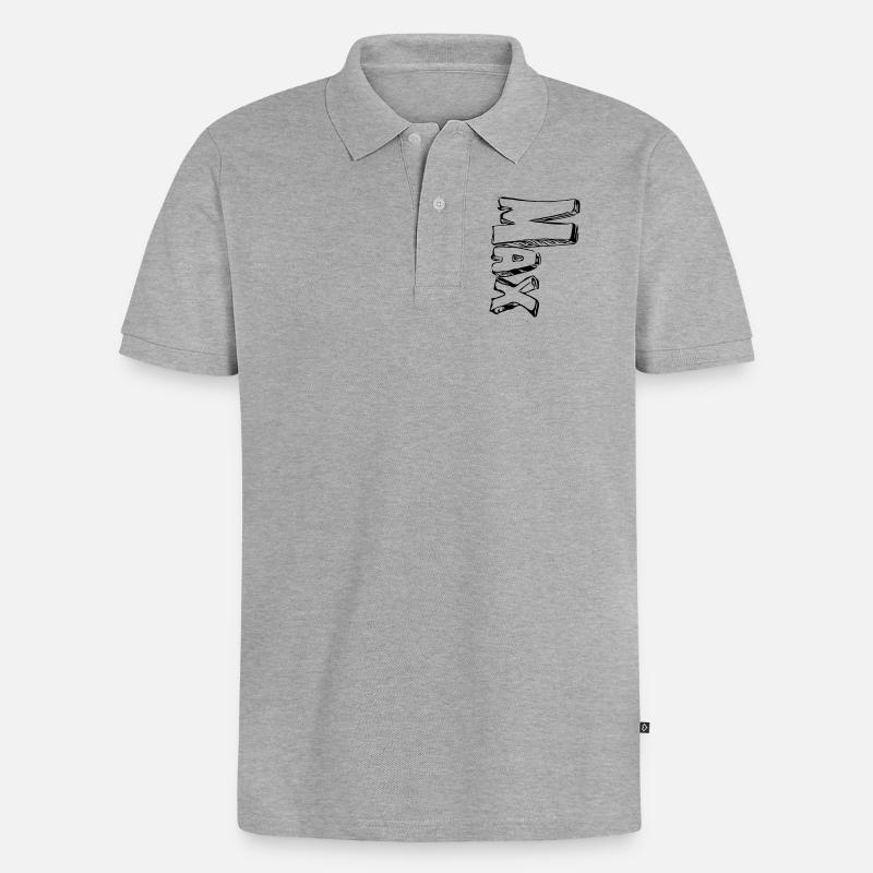 Max - Polo bio Premium Homme - gris chiné
