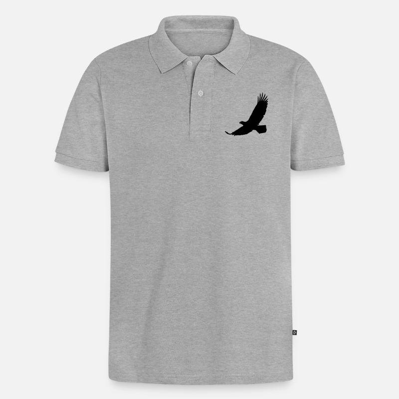 eagle - Polo bio Premium Homme - gris chiné