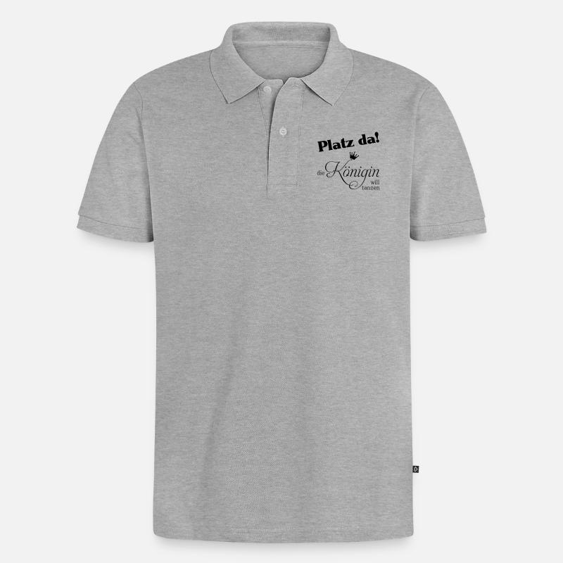 platz da - Männer Premium Bio Polo Shirt - Grau meliert