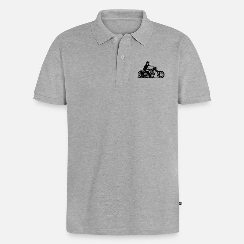 cb36_bobber_ride - Polo bio Premium Homme - gris chiné