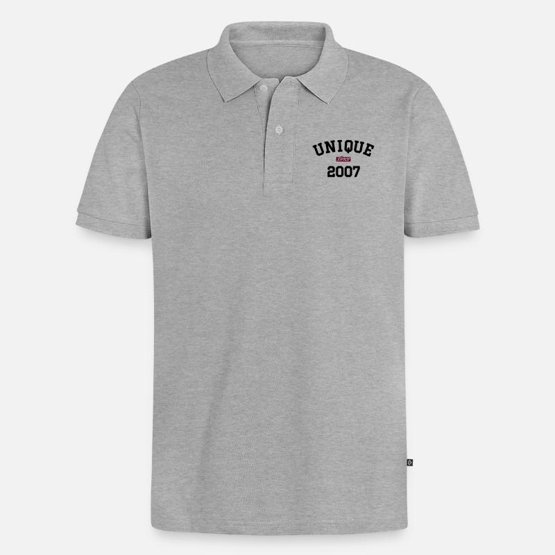uni2007 - Polo bio Premium Homme - gris chiné