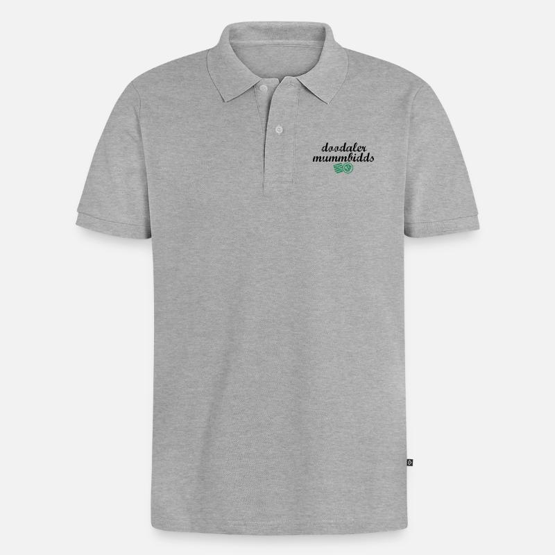 Doodaler Mummbidds - Männer Premium Bio Polo Shirt - Grau meliert