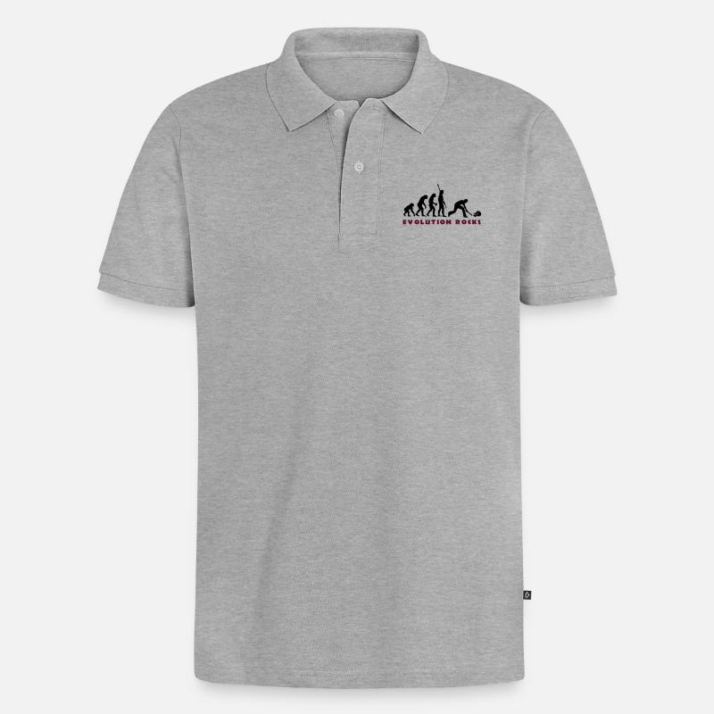 evolution_smash_guitar_01_b_2c - Polo bio Premium Homme - gris chiné