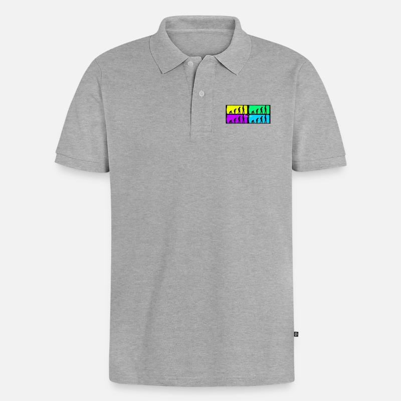évolution - Polo bio Premium Homme - gris chiné