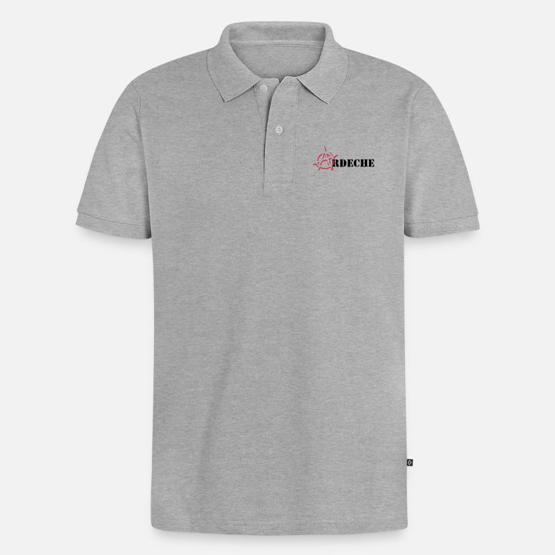 Anarchy Ardeche - Männer Premium Bio Polo Shirt - Grau meliert