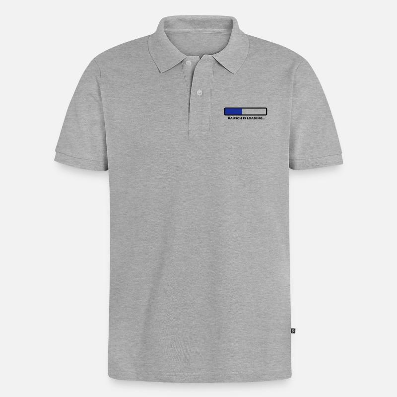 rausch - Männer Premium Bio Polo Shirt - Grau meliert
