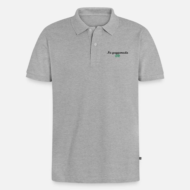 Nu guggemada - Männer Premium Bio Polo Shirt - Grau meliert