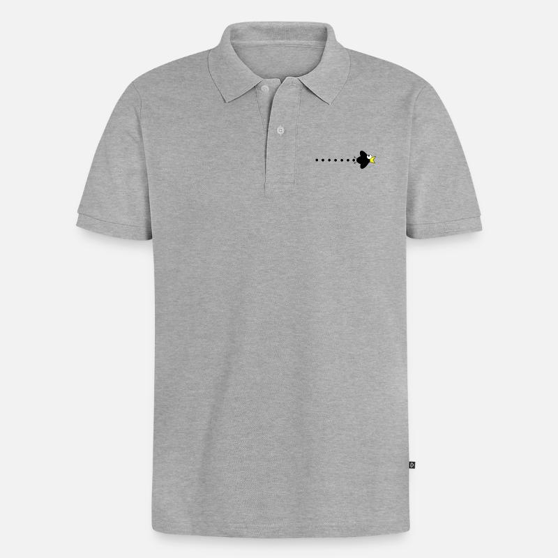 Corbeau manga - Polo bio Premium Homme - gris chiné