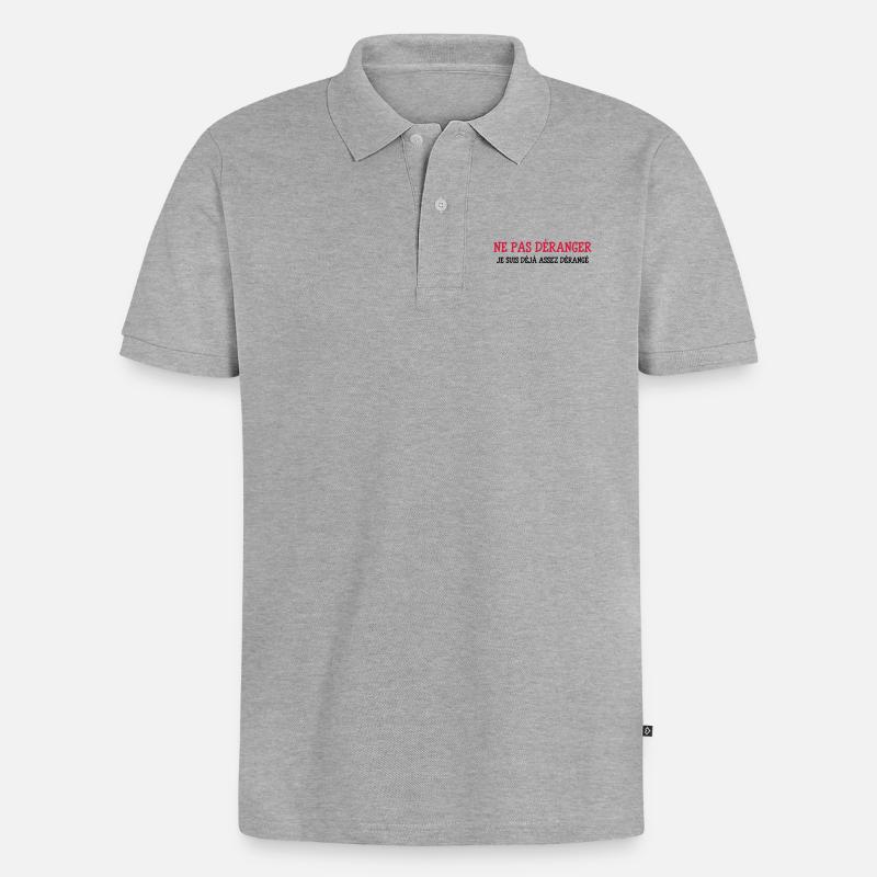 Ne pas Déranger ! - Polo bio Premium Homme - gris chiné