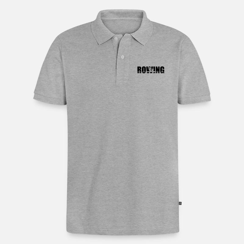 Rowing - Polo bio Premium Homme - gris chiné