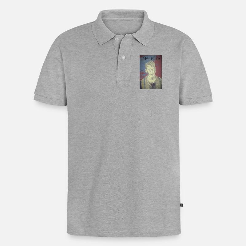 Afro chic - Polo bio Premium Homme - gris chiné