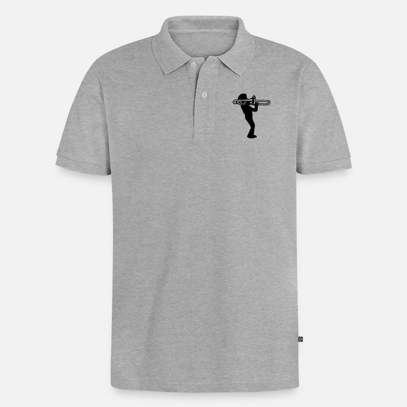 trombone - Polo bio Premium Homme - gris chiné