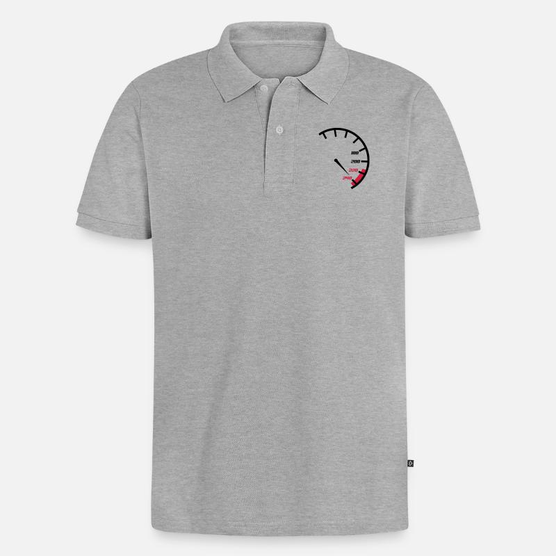 tacho - Männer Premium Bio Polo Shirt - Grau meliert