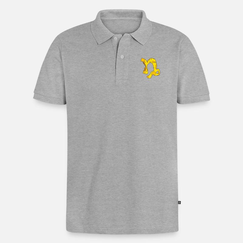 Sternzeichen Steinbock - Männer Premium Bio Polo Shirt - Grau meliert
