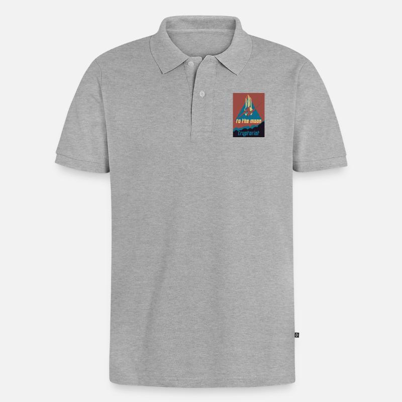 Cryptoriot - Männer Premium Bio Polo Shirt - Grau meliert