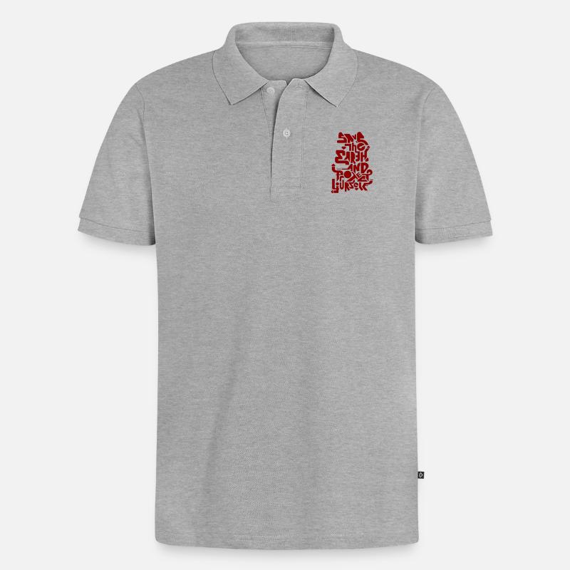 saveprotect_1f - Polo bio Premium Homme - gris chiné