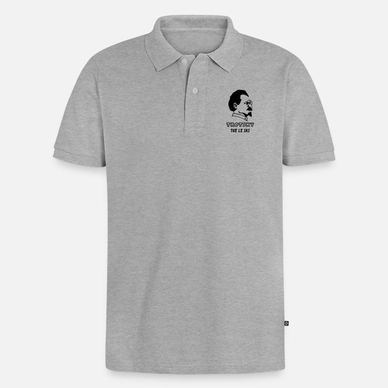 Trotsky - Polo bio Premium Homme - gris chiné