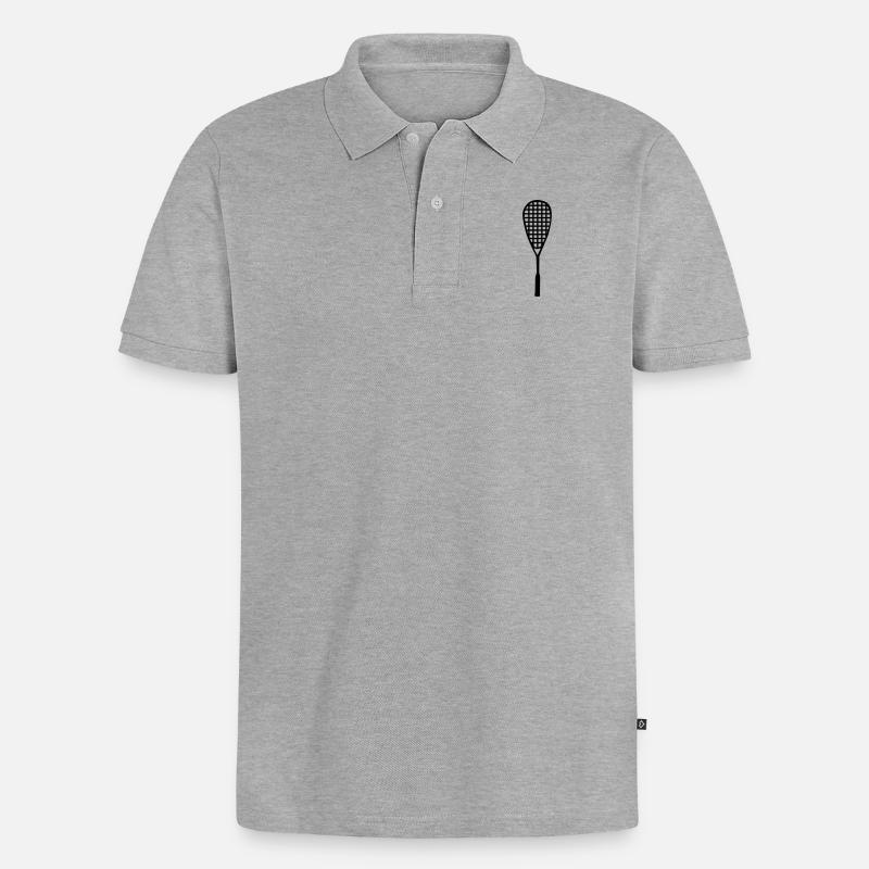 Squash - Polo bio Premium Homme - gris chiné