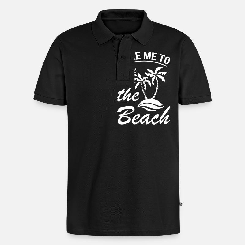 Emmenez-moi à la plage - Polo bio Premium Homme - noir