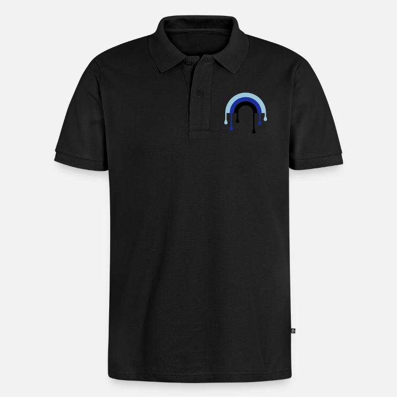 regenbogen_3f - Männer Premium Bio Polo Shirt - Schwarz