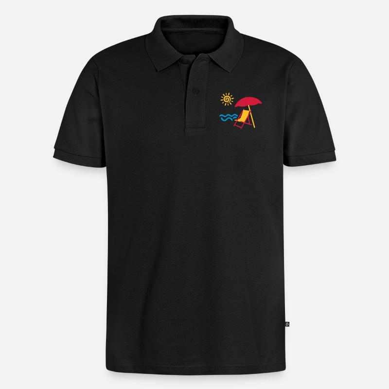 Été soleil - Polo bio Premium Homme - noir